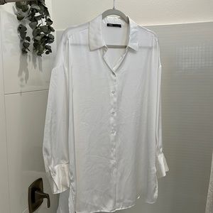 Zara Oversized White Button down